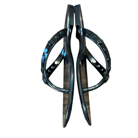 Tory Burch Studded Jelly Thong Sandals Perfect Black NEW 6 - Picture 7 of 10